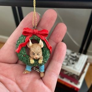 Vintage 1990 Enesco Mouse Ornament